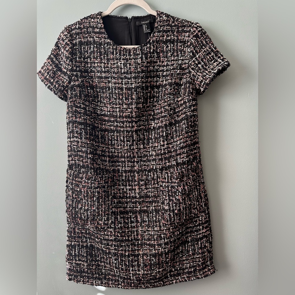 Forever 21 Sparkling Party Black Pink Mini Dress Size S, NWT